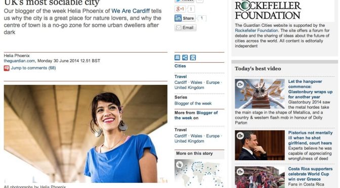 The urbanist’s guide to Cardiff – blogger of the week on the Guardian!