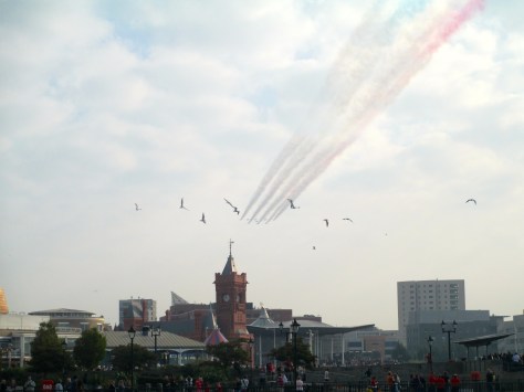 Red Arrows flyby