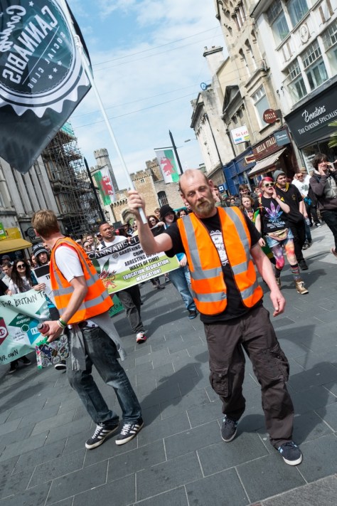 Cardiff City Centre, Cardiff, Wales, May 7, 2016: Cardiff CSC (Cannabis Social Club) organises the 6th Annual March through City Centre, in protest against the prohibition of Cannabis. Those participating are demanding the legalisation of cannabis for medical and recreational purposes. © Daniel Damaschin
