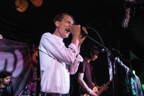 Lead singer of Himalayas, Joseph Williams, performing in Moon Club, Cardiff on Saturday 22nd October.