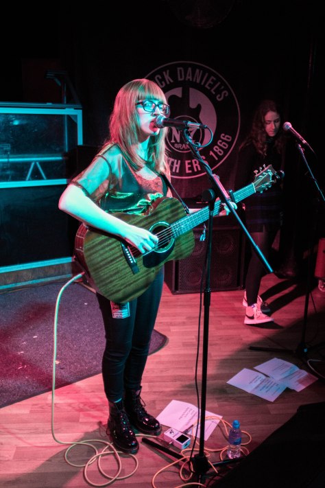 Ellie James commonly known as Ellie Makes Music, performing downstairs in Clwb Ifor Bach on Saturday 22nd October.