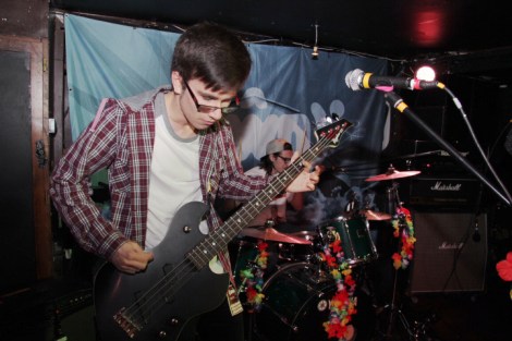 Bassist of Chroma, Liam Bevan, performing in Undertone, Cardiff on Sunday 23rd October.