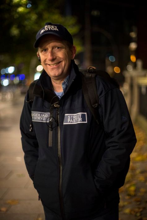 UNITED KINGDOM, WALES; November 14 2016. Portrait of Gary, the director of the charity that runs Street Pastors Cardiff. Gary has been volunteering since 2008.