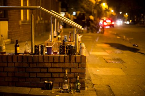 UNITED KINGDOM; WALES; 24 January, 2017. Image from my recent project "Get Home Safe", shot in Cardiff between September and November. Image taken from various nights with the "Student Safety Walk", a volunteer based organisation created by student, Alastair Babington that sees to the safety of students while on a night out.